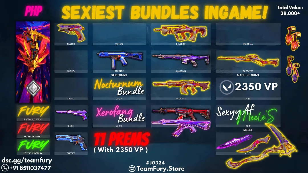11 Premium Skins With Nocturnum & Xenofang Bundle 
