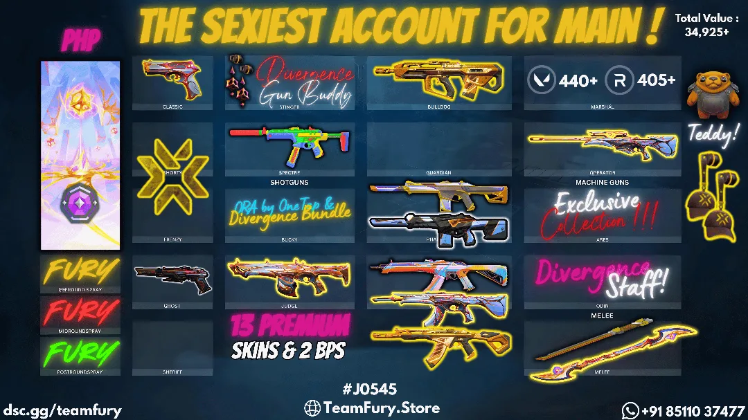13 Premium Skins With Divergence Bundle & PhaseGuard 