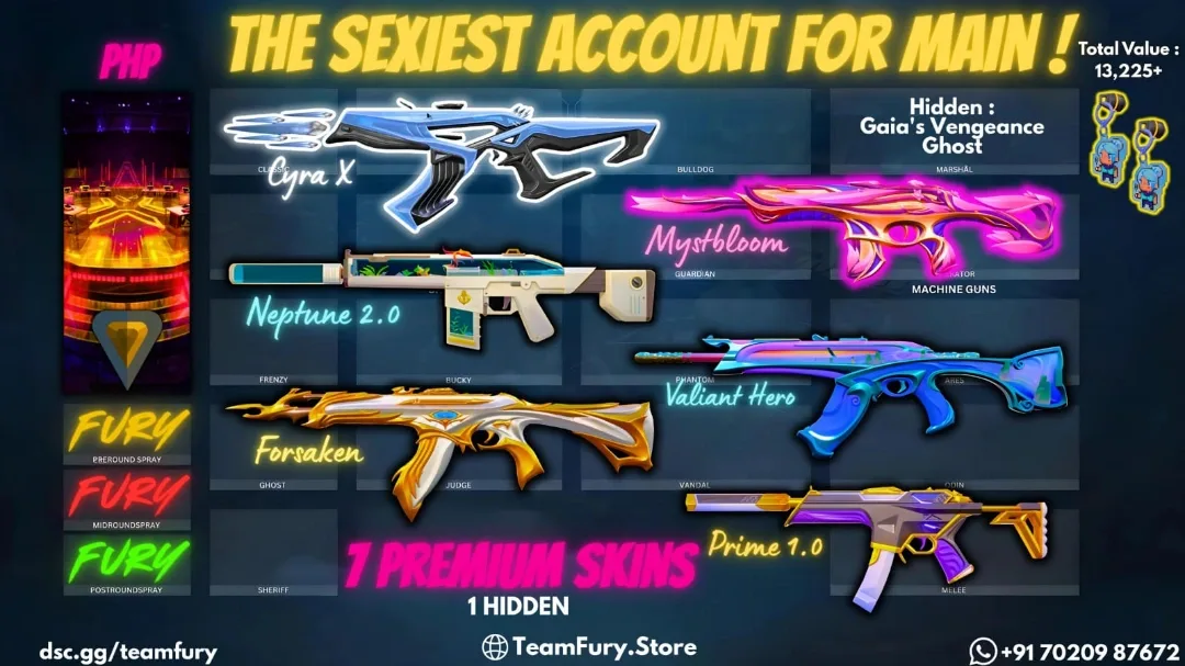 7 PREMIUM SKINS WITH CYRAX & MYSTBLOOM